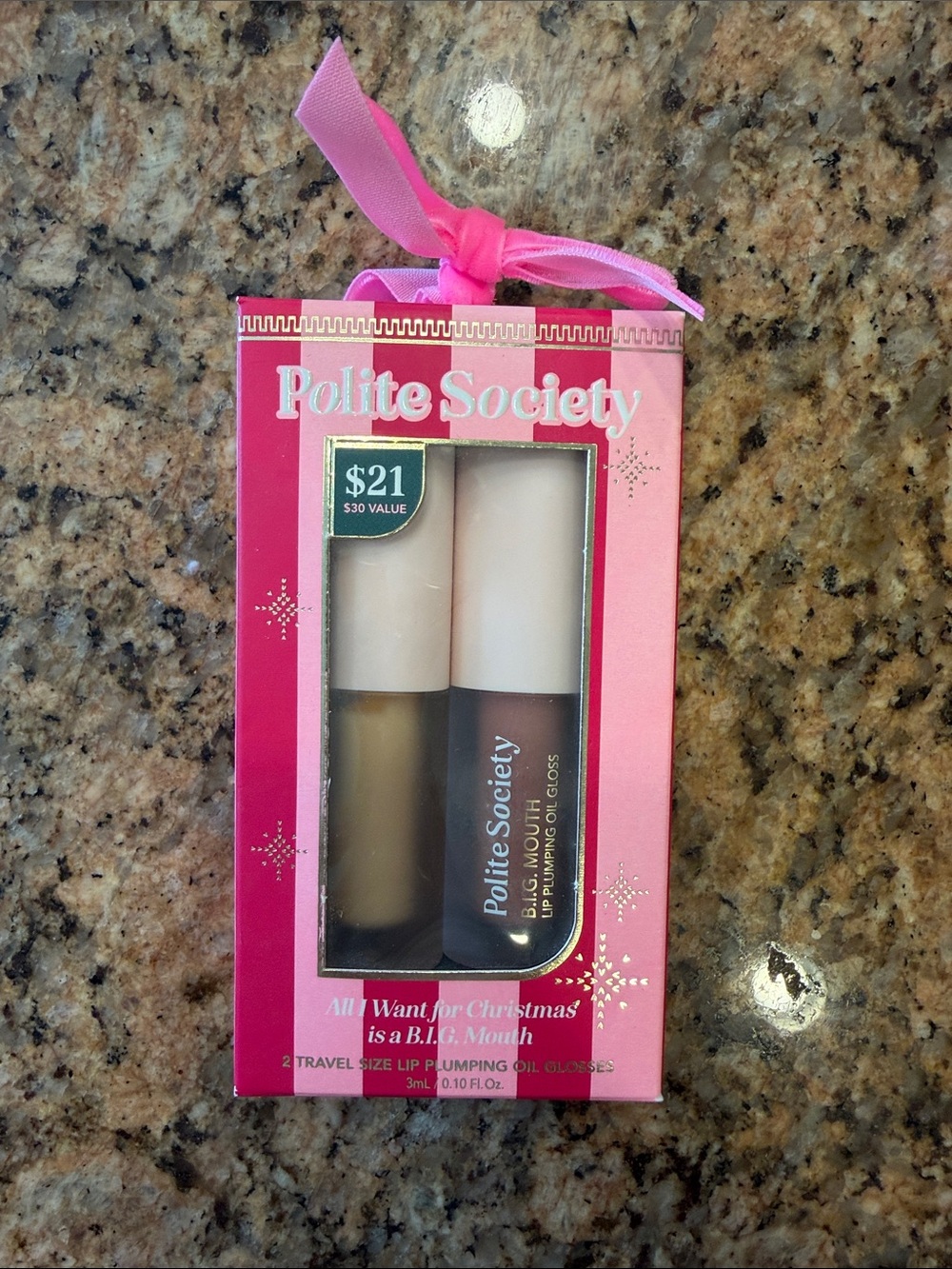 NEW Polite Society B.I.G Mouth Lip Plumping Oil Glosses Set of 2
